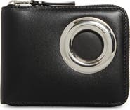 Comme des Garçons Wallets Small Eyelet Leather Half Zip Wallet