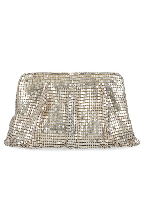 Jessica Mcclintock Lorna Metal Mesh Clutch In Gold