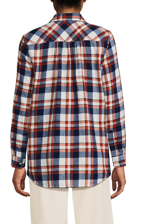 Lands' End Flannel Boyfriend Fit Shirt In Multi