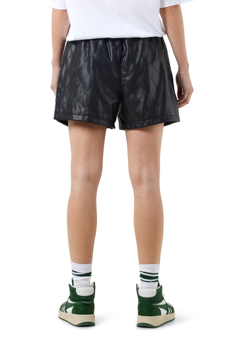 Noisy may Kirstine High Waist Faux Leather Shorts, Alternate, color, Black