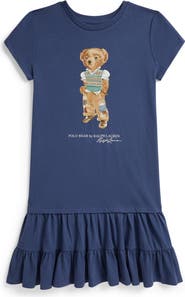 Polo Ralph Lauren Kids' Polo Bear Cotton Jersey Dress
