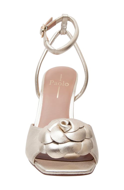 Linea Paolo Heather Ankle Strap Sandal In Light Gold