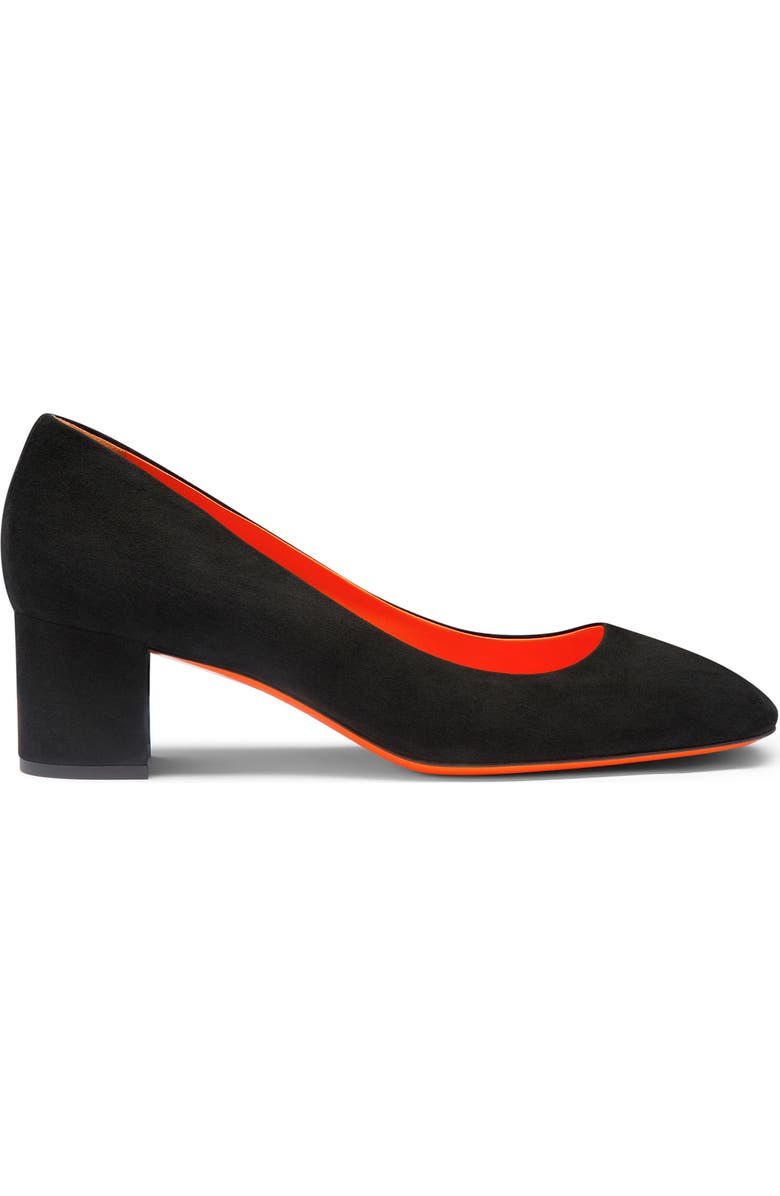 Santoni Women's suede low-heel pump, Alternate, color,