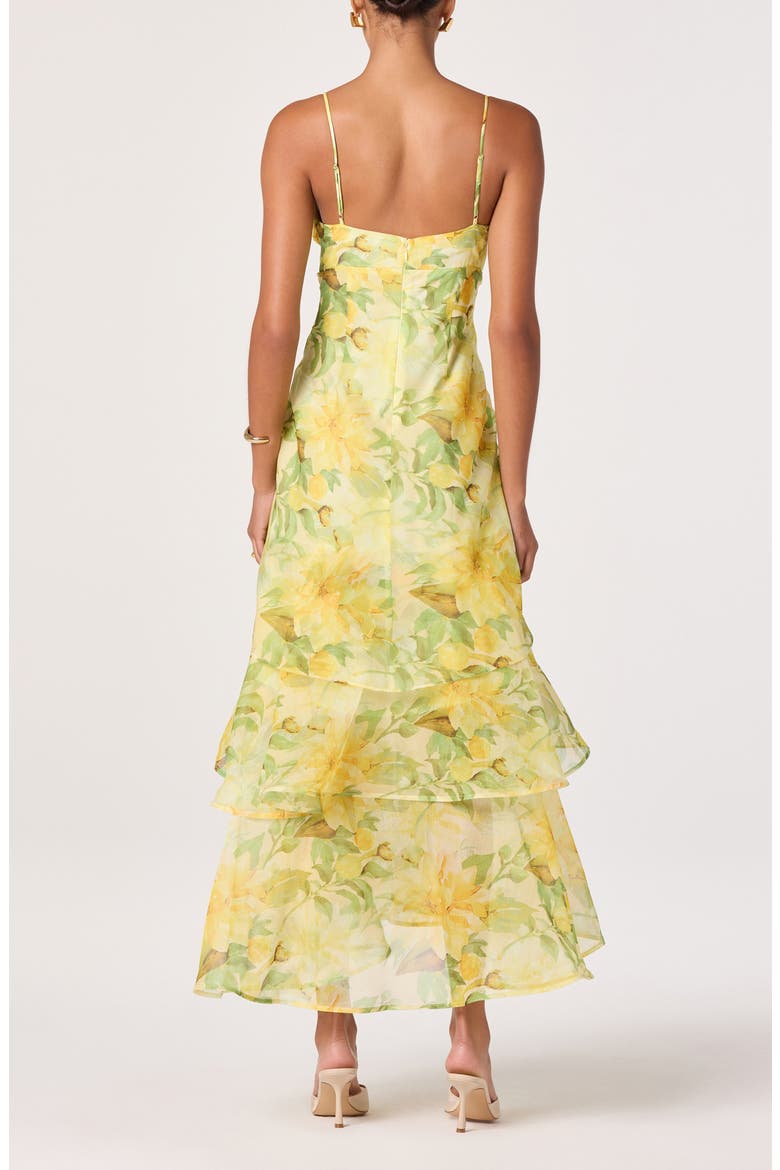 Alison Floral Tiered Ruffle Dress, Alternate, color, YELLOW FLORAL