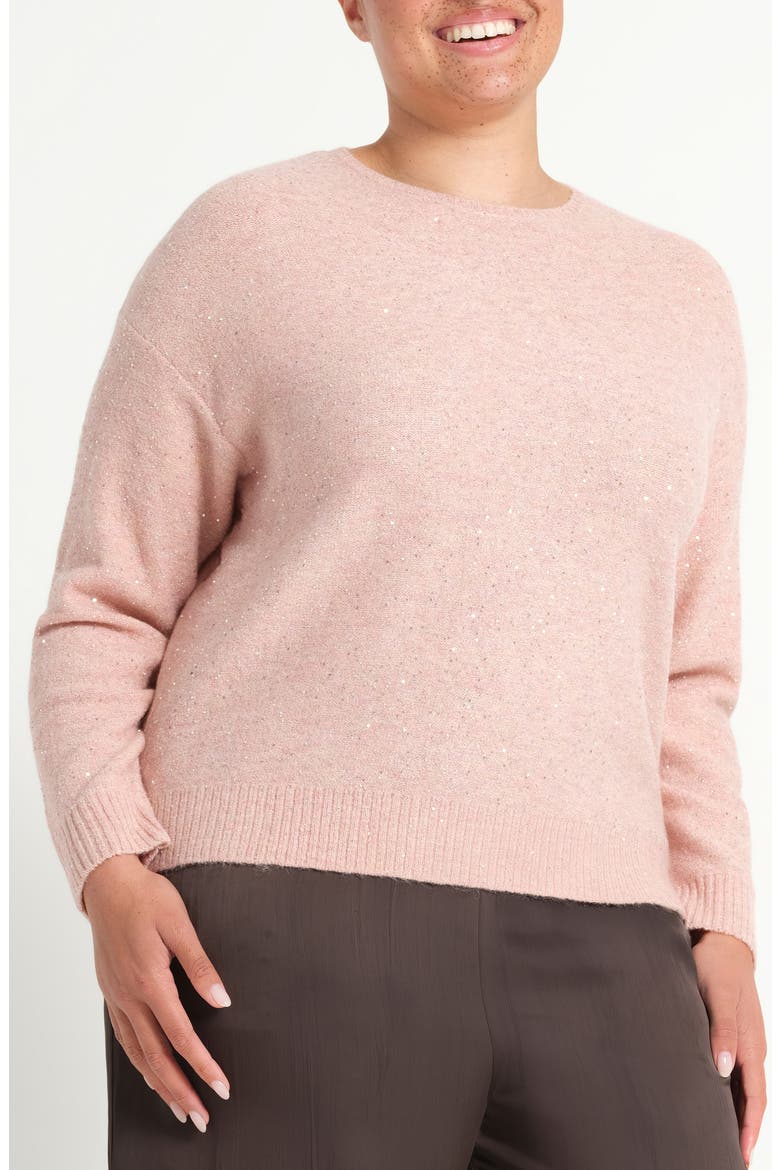 Night Crew Sparkle Sweater, Alternate, color, BLUSH PINK