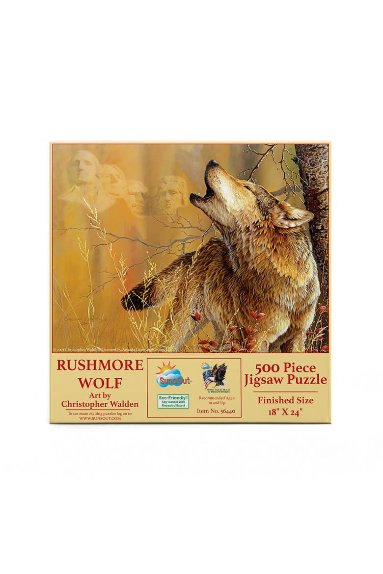 Rushmore Wolf 500 piece Jigsaw Puzzle for Adults, Alternate, color, Multicolor