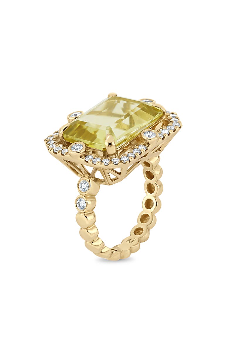 Bony Levy 18K Gold Iris Lemon Quartz & Diamond Statement Ring, Alternate, color, 18K Yellow Gold