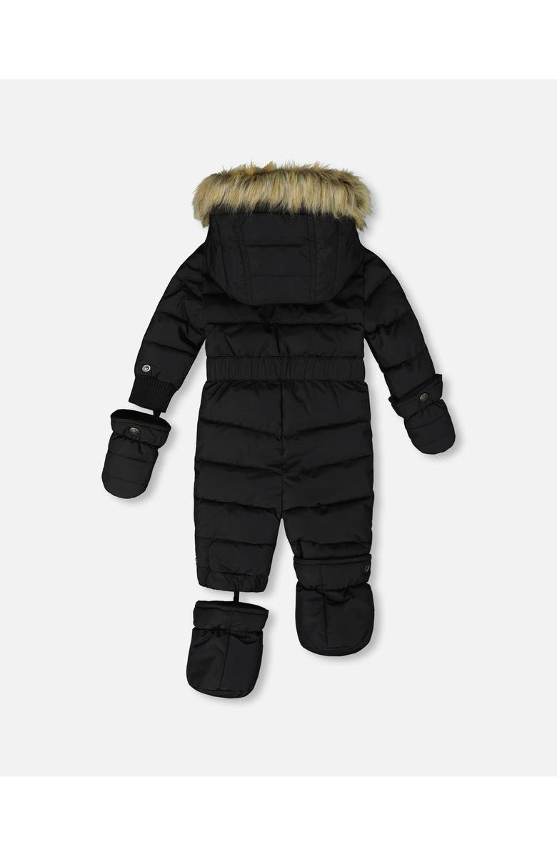Deux par Deux Gender Inclusive One-Piece Original Puffy Snowsuit, Alternate, color, Black