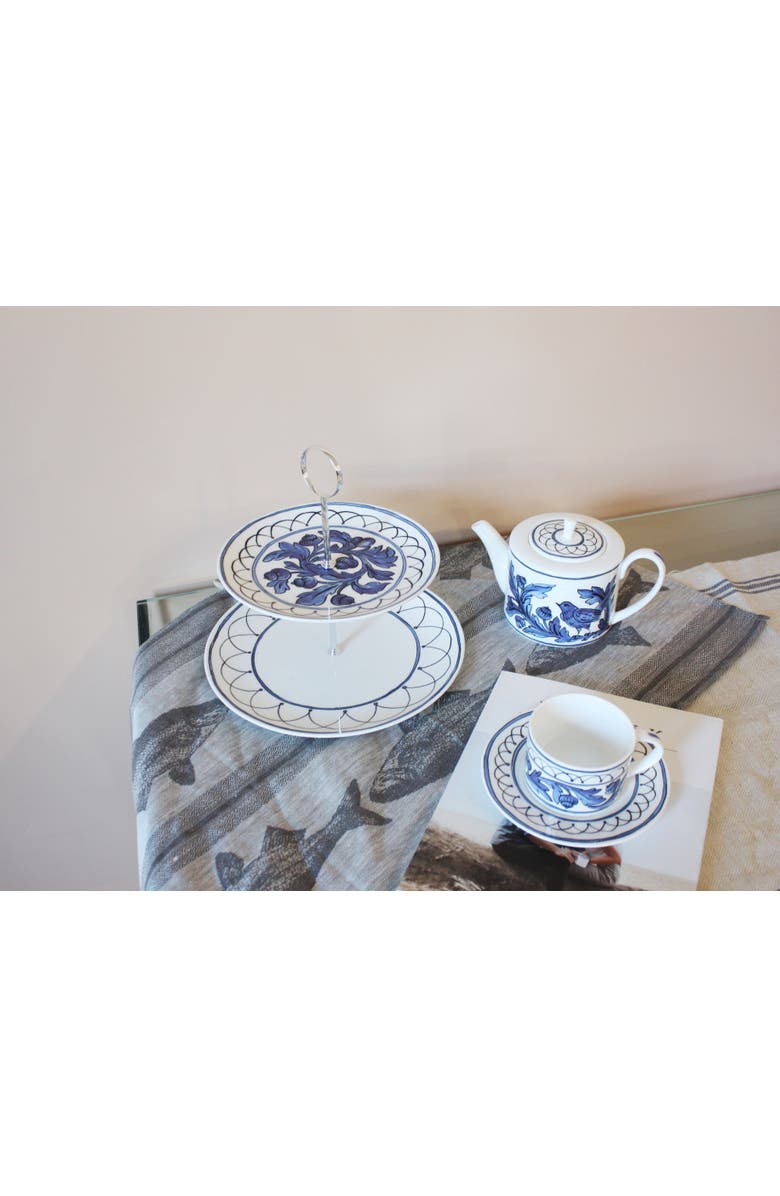 Twig New York Heritage Blue Bird 2 Tiered Cake Stand, Alternate, color, 
