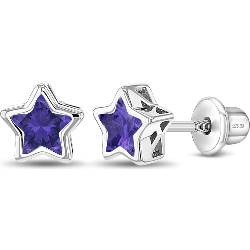 Shop In Season Jewelry Cubic Zirconia Birthstone Star Earrings In February