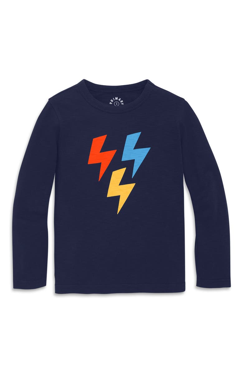 Primary Long Sleeve Triple Bolt Tee, Main, color, 