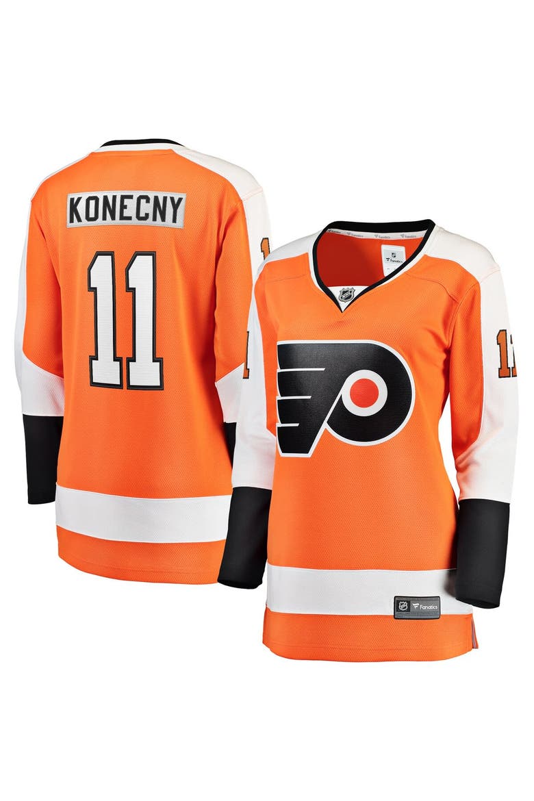 Women's Fanatics Branded Travis Konecny Orange Philadelphia Flyers Home Premier Breakaway Player Jersey, Main, color, Orange