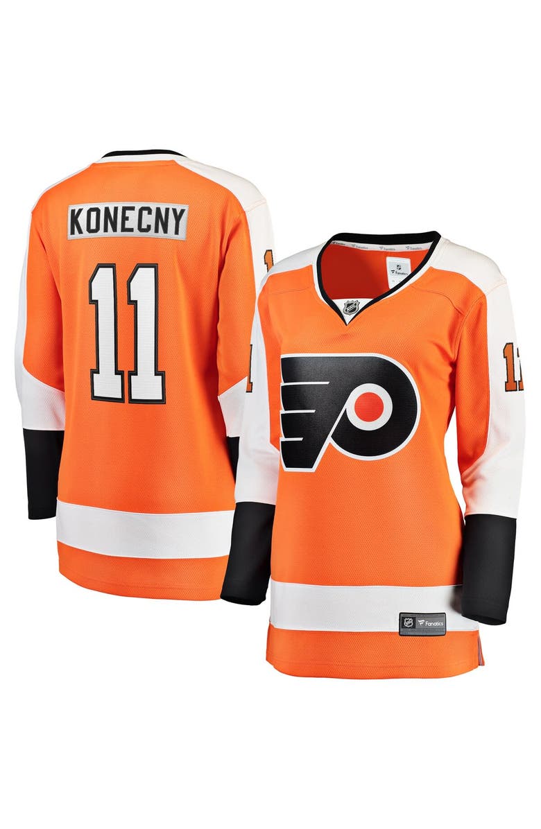 FANATICS Women's Fanatics Branded Travis Konecny Orange Philadelphia Flyers Home Premier Breakaway Player Jersey, Main, color, Orange