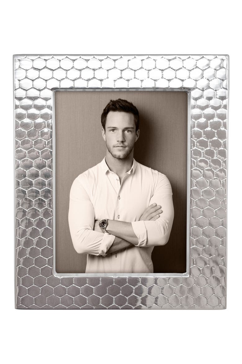 Honeycomb Picture Frame, Main, color, SILVER