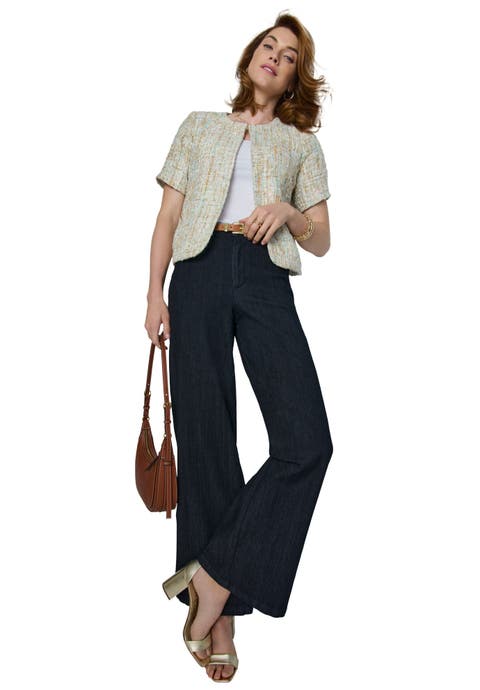 Short Sleeve Tweed Jacket