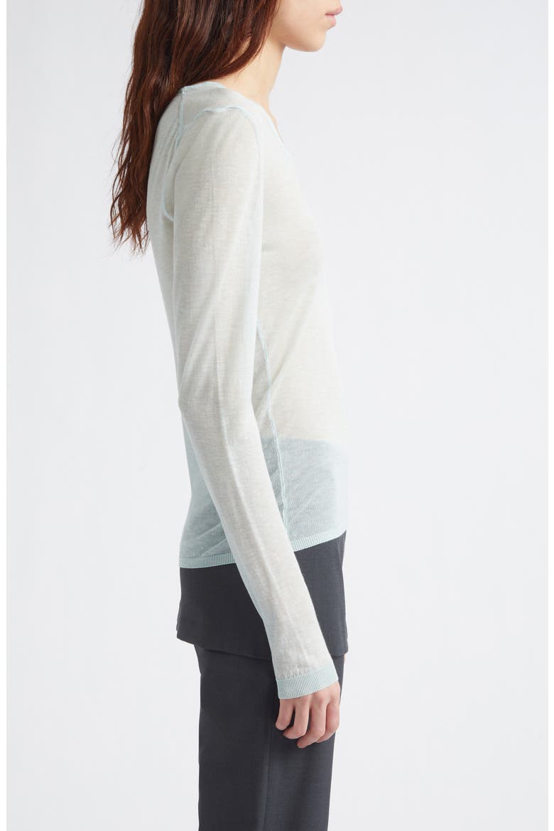 Losa Sheer Sweater, Alternate, color, 125 - TOURQUOISE
