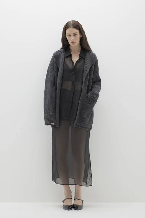 Zena Ribbed Cashmere Cardigan