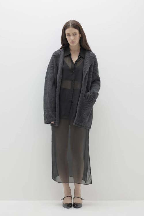 Naked Cashmere Zena Ribbed Cashmere Cardigan In Gray