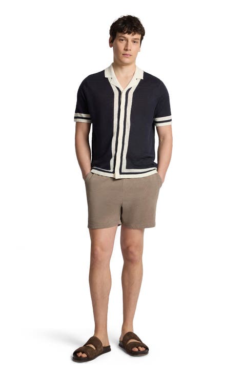 Linen Knit Camp Short Sleeve Shirt