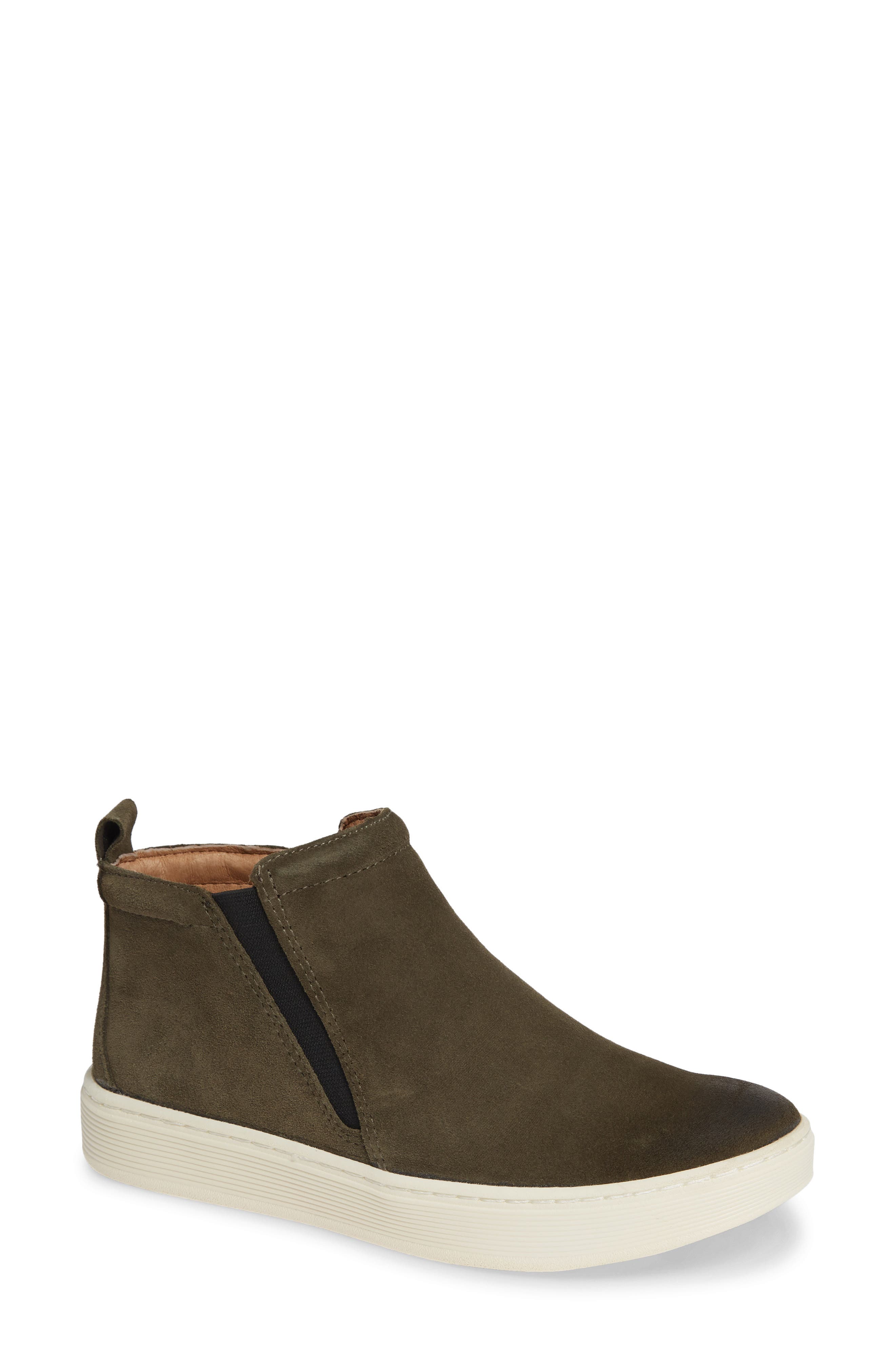 Britton II Waterproof Sneaker Bootie, Main, color, ARMY GREEN SUEDE