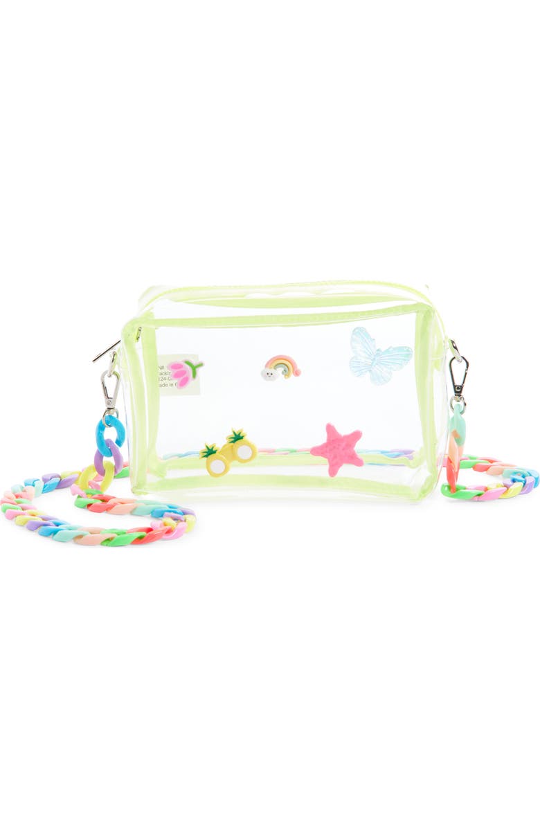 Ruby & Ry Kids' Clear Neon Crossbody Bag, Main, color,
