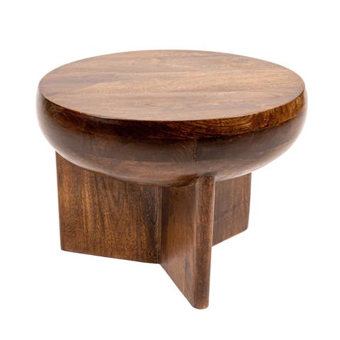 Semi-Sphere End Table with Solid Legs