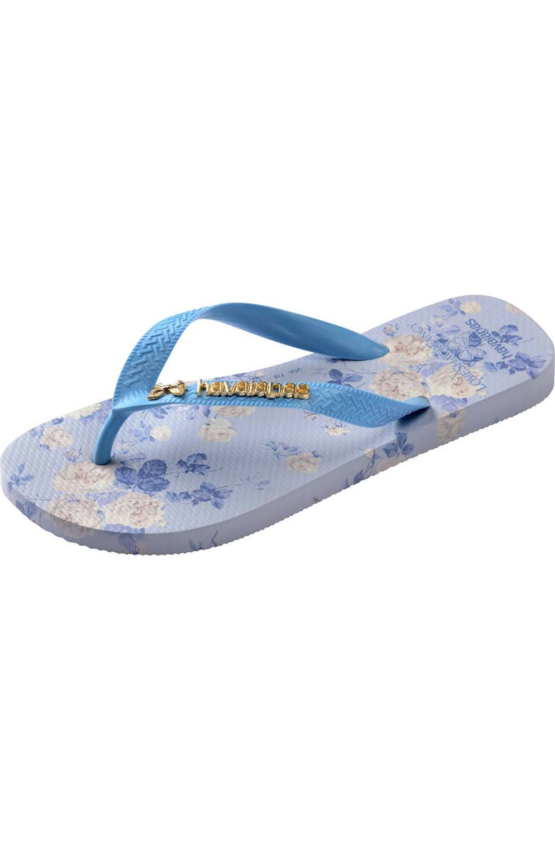 Havaianas x LoveShackFancy Top Everblooming Rosettes Flip Flop, Alternate, color, Beige