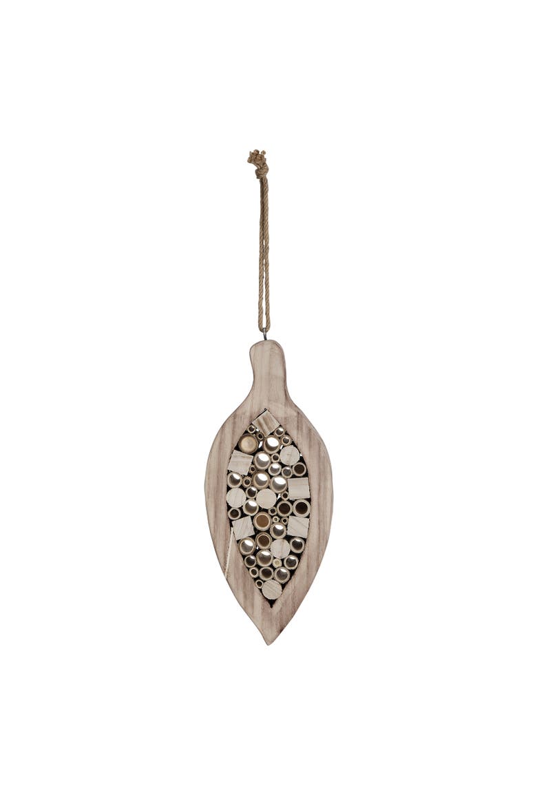 Paulownia Wood Insect House with Jute Hanger, Natural, Main, color, Natural