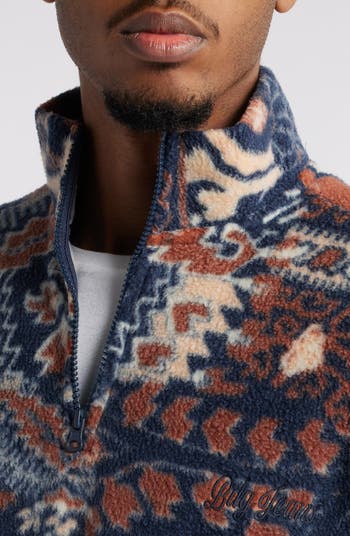 【KOOLOSET】Paisley Fleece Zip-up BDG Urban Outfitters Paisley Fleece Half Zip Pullover