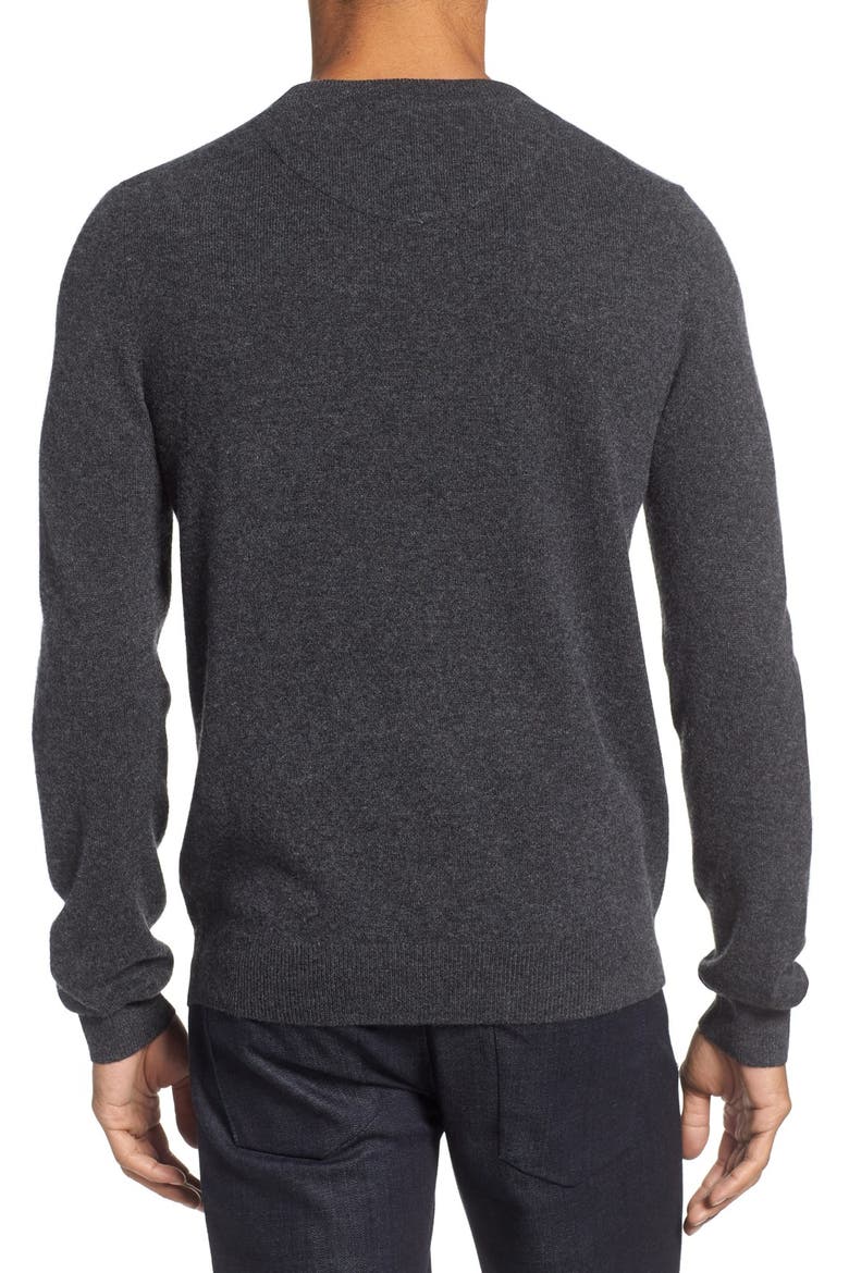 Cashmere Crewneck Sweater, Alternate, color, GREY DARK CHARCOAL HEATHER