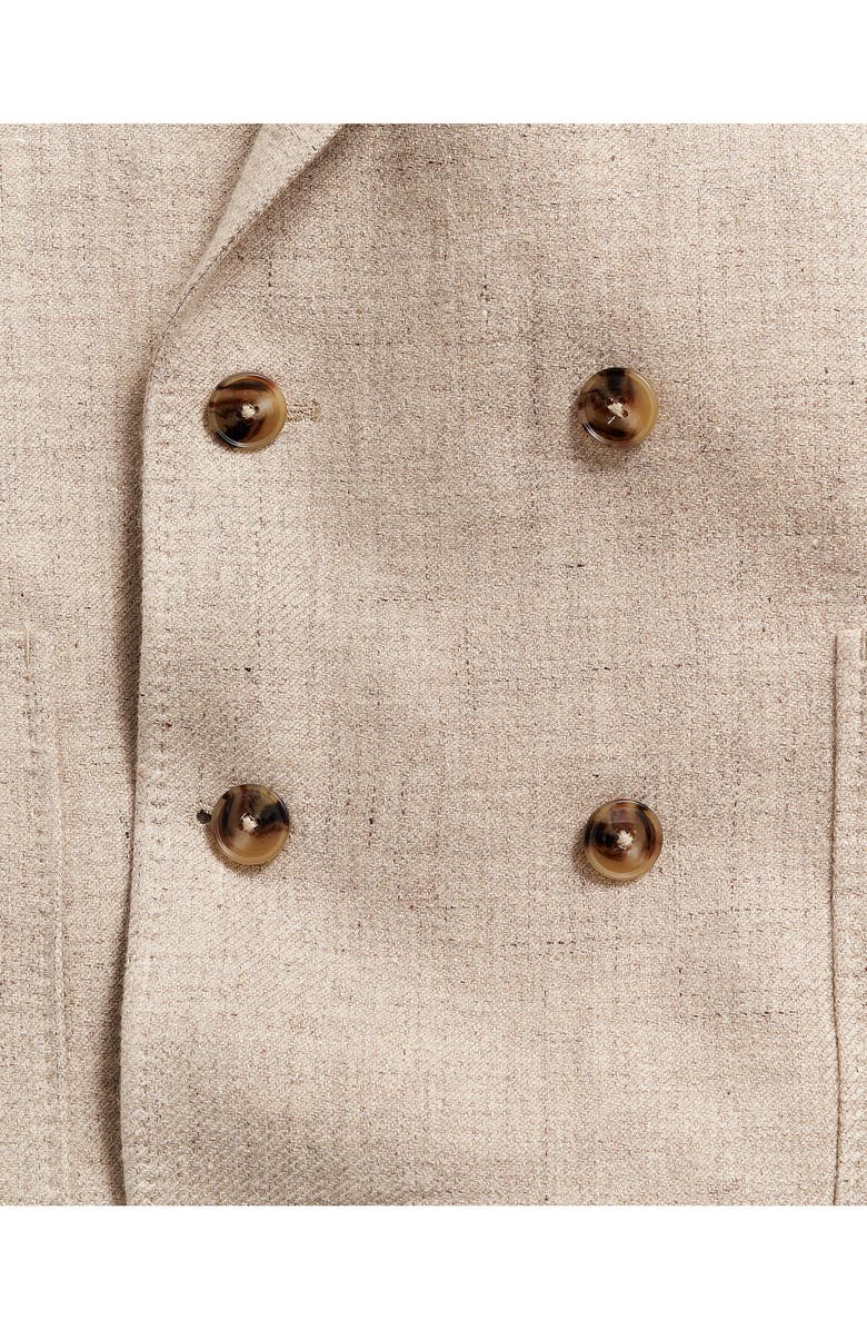 Billy Reid Jubilee Double Breasted Linen, Virgin Wool, Silk & Cashmere Sport Coat, Alternate, color, 