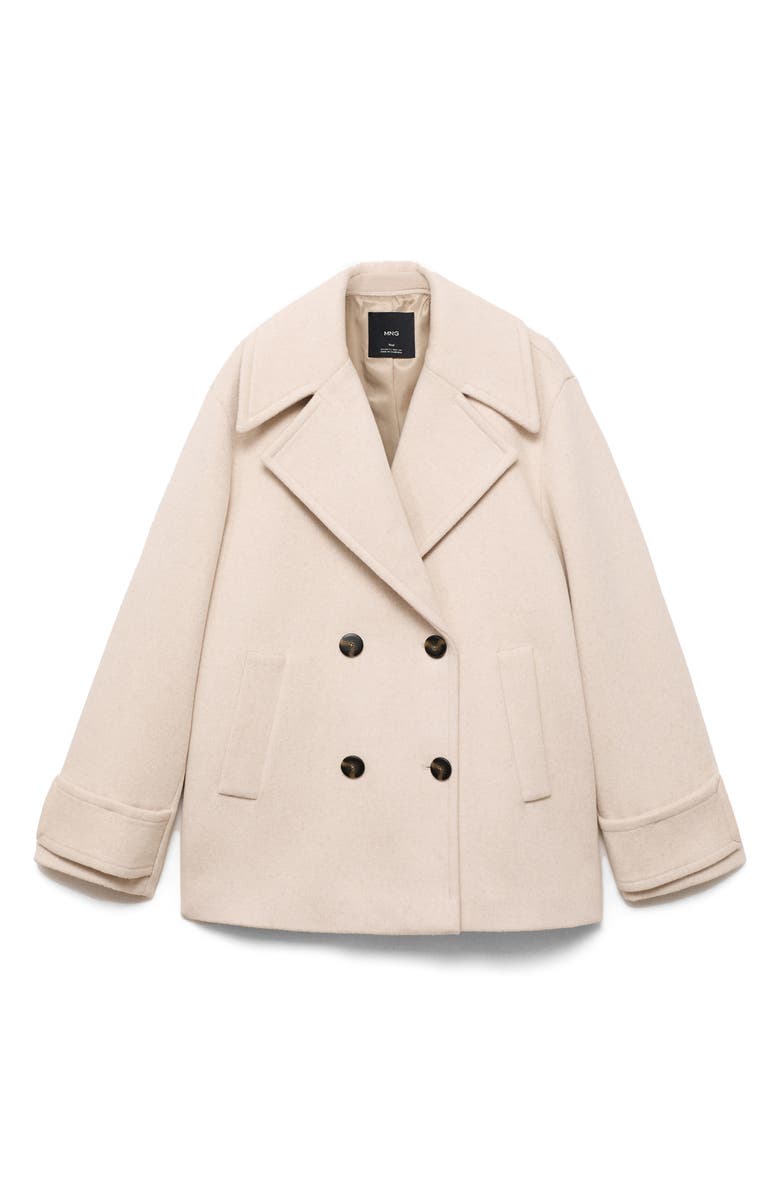 MANGO Goya Double Breasted Blazer, Alternate, color, Light/ Pastel Grey