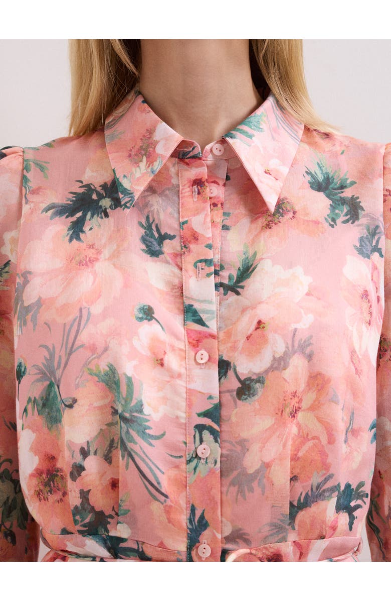 Phase Eight Anabella 3/4 Sleeve Midi Dress, Alternate, color, Pale Pink