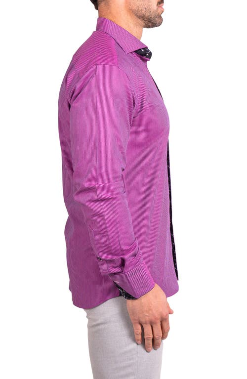Maceoo Einstein Ascension Contemporary Fit Button-up Shirt In Purple