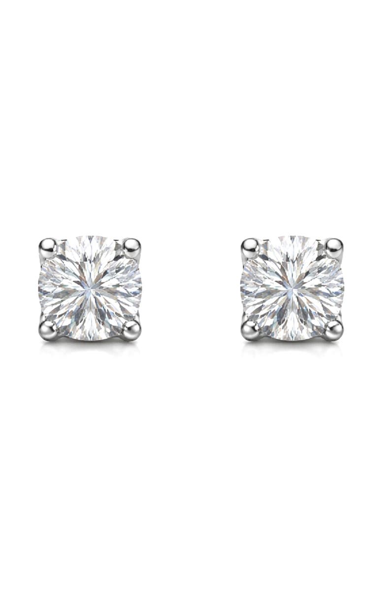 BEST SILVER Moissanite Stud Earrings, Main, color,