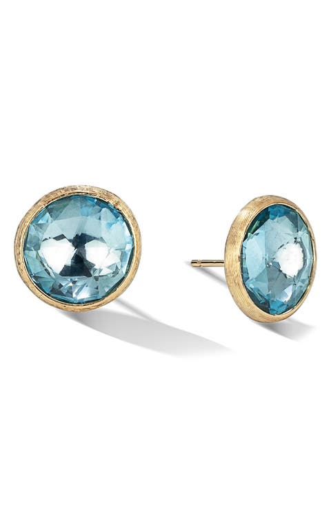 Jaipur Blue Topaz Stud Earrings