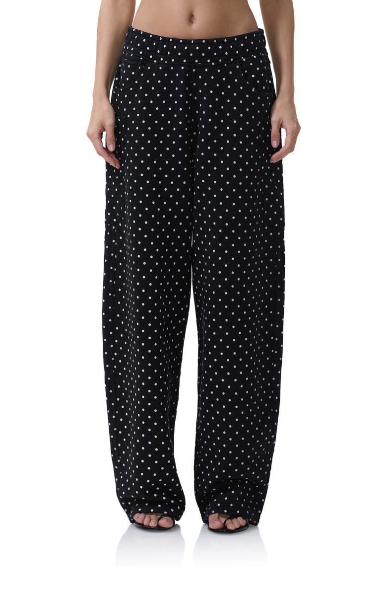 AFRM Ryan Cotton Barrel Sweatpants, Main, color, Noir Micro Dot