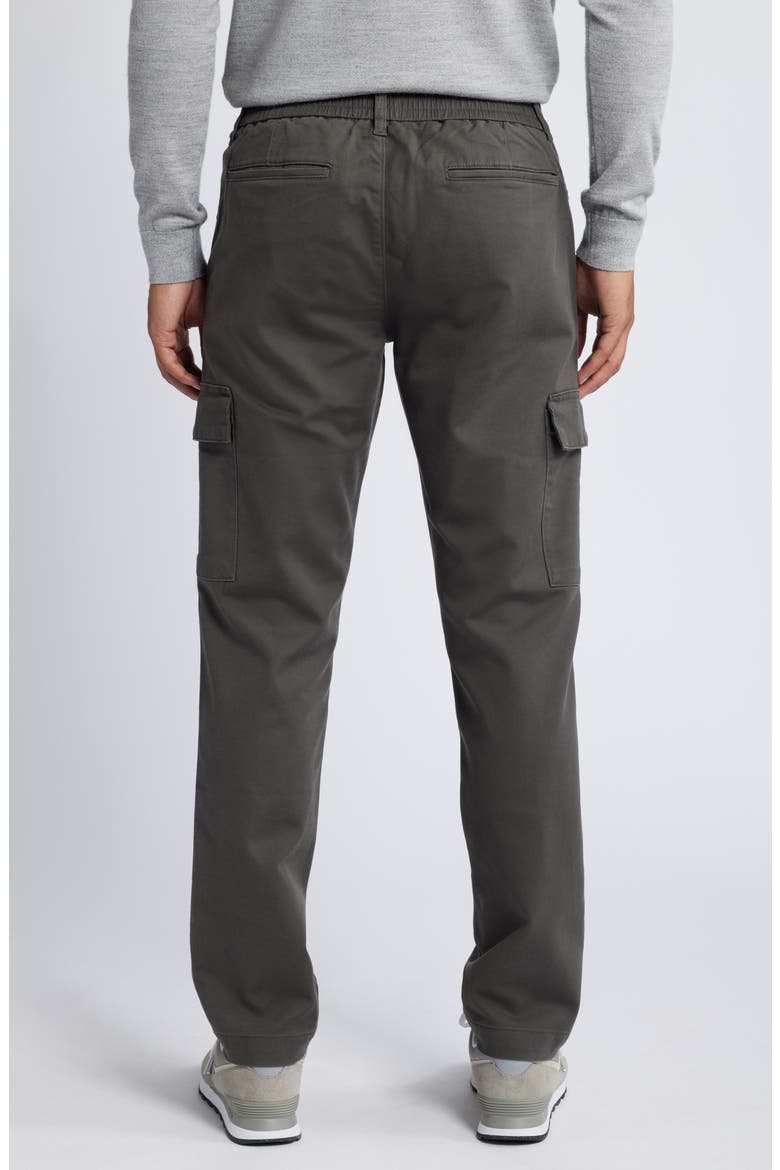 Ivan Flat Front Stretch Cotton & Viscose Cargo Pants, Alternate, color, DARK GREY