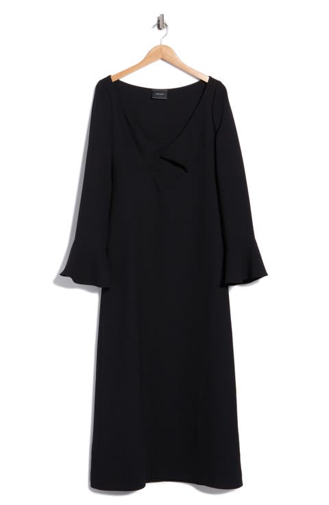 Twist Front Bell Cuff Dress