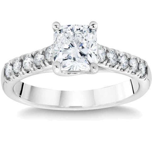 Bliss Diamond 1 1/2 Ct Cushion Diamond Engagement Ring 14k Gold Lab Grown