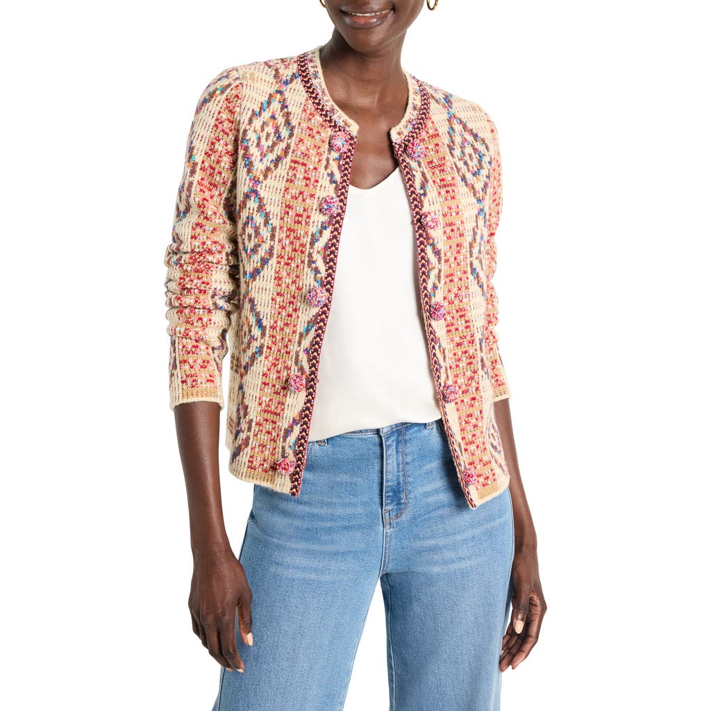 Nic + Zoe Color Weave Knit Jacket In Multi Color In Neutral Multi
