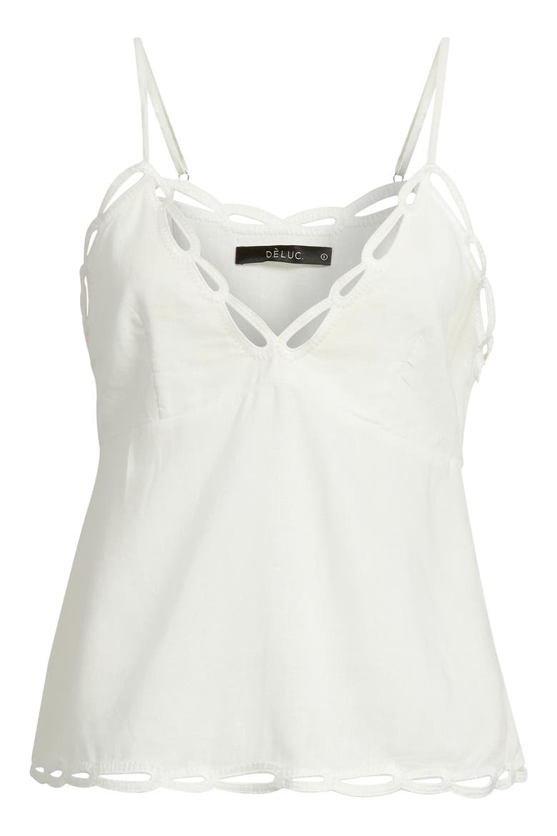Comte Embroidered Trim Camisole, Alternate, color, ECRU