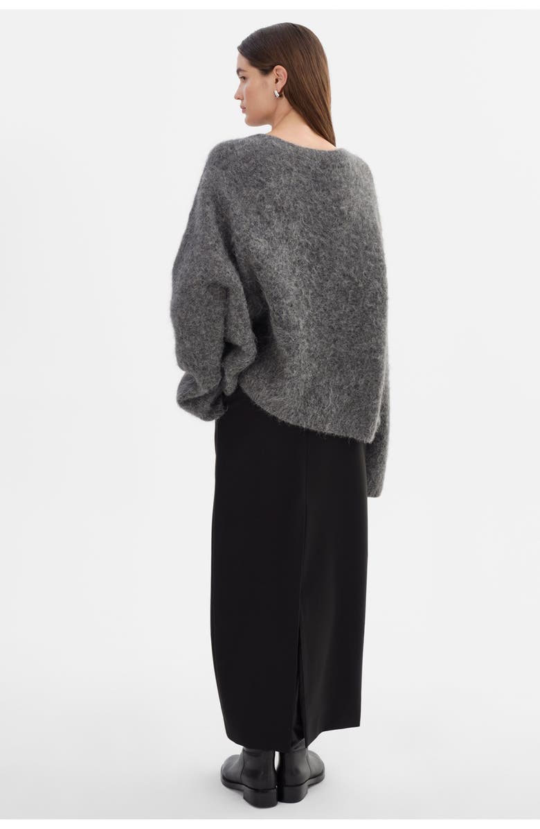 LAMARQUE Vera | Boxy Wool Sweater, Alternate, color, Heather Charcoal