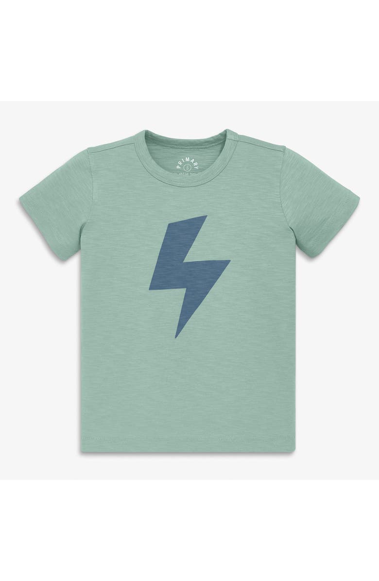 Primary Kids Bolt Tee, Main, color, Matcha Bolt