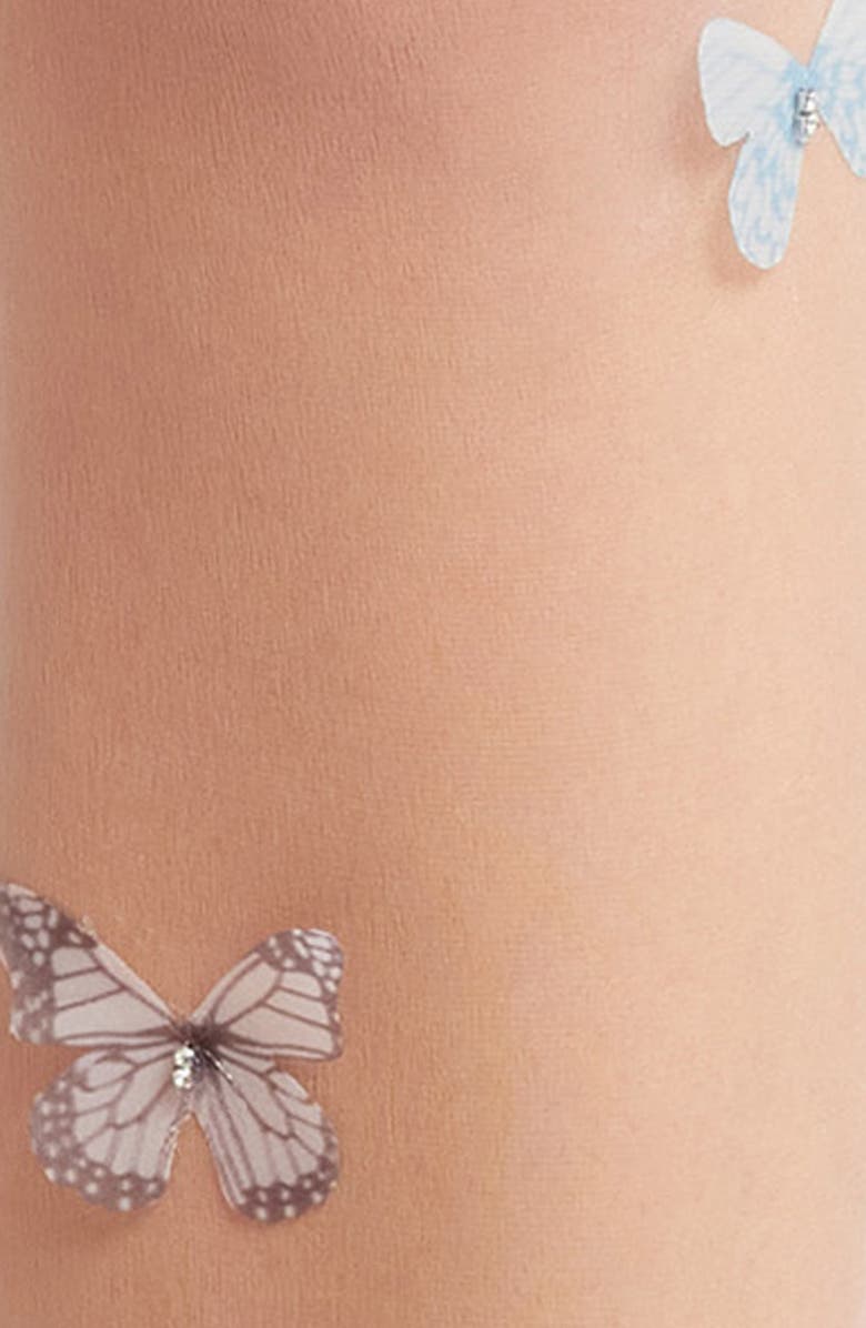 HIGH HEEL JUNGLE Pixie Butterfly Tulle Tights, Alternate, color, Beige