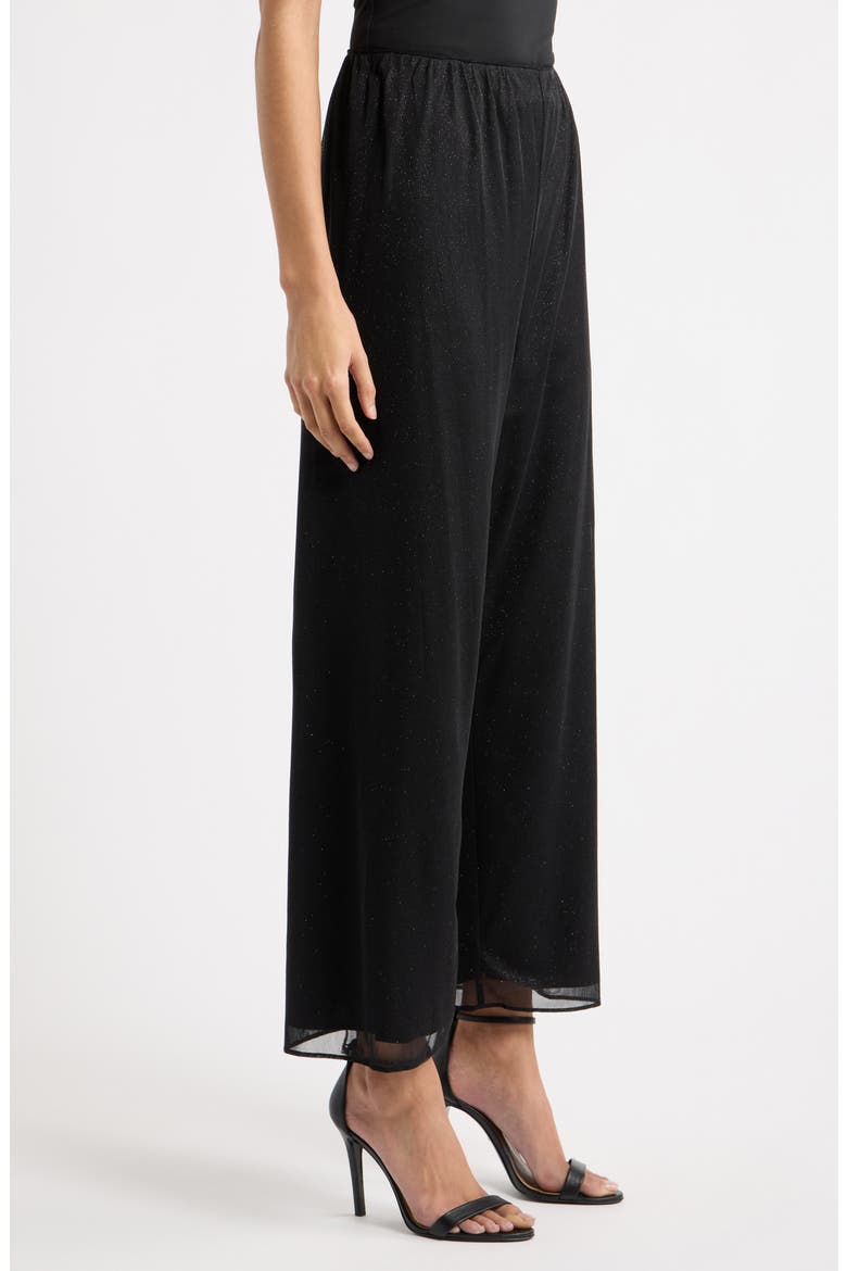 Glitter Mesh Straight Leg Pants, Alternate, color, BLACK