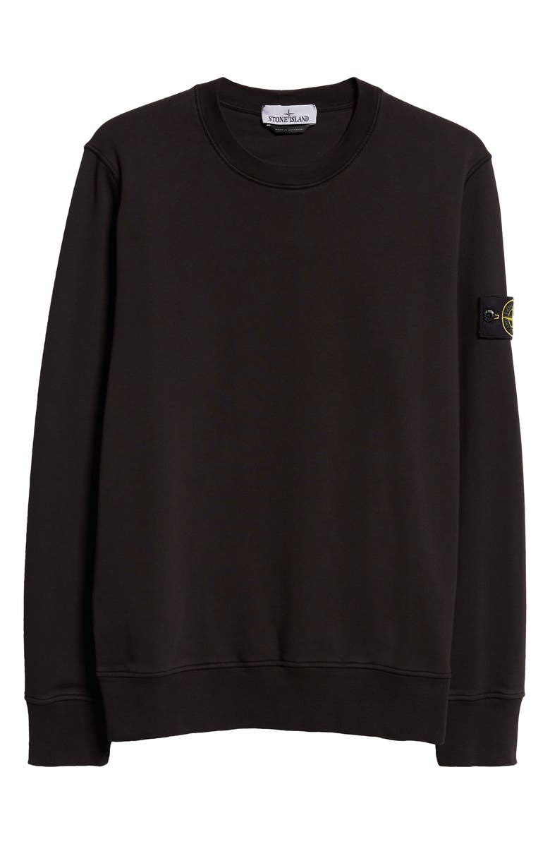 Stone Island Compass Logo Cotton Crewneck Sweatshirt, Alternate, color, 