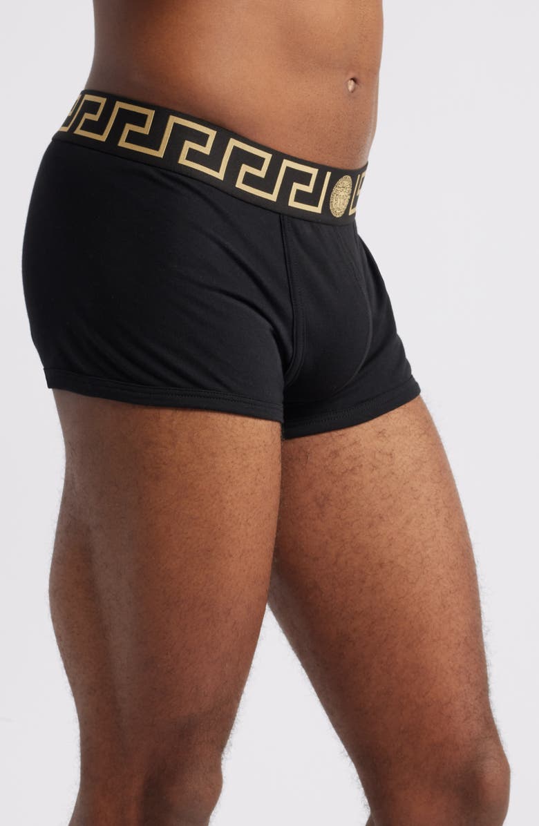 Versace Grecca Band Boxer Briefs, Alternate, color, Black