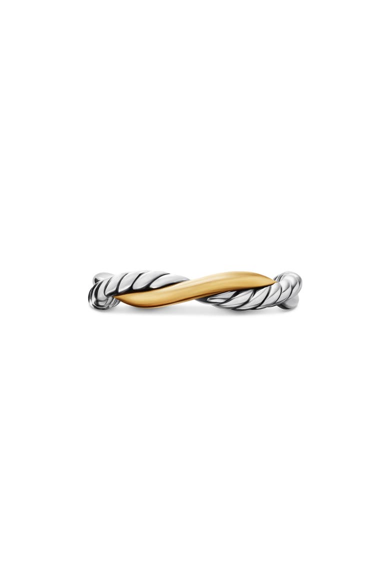 Petite Infinity Band Ring in Sterling Silver with 14K Yellow Gold, Main, color, STERLING SILVER YELLOW GOLD
