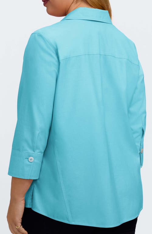 Foxcroft Paityn Non-iron Button-up Shirt In Blue